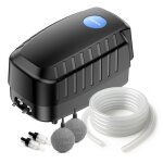 Sunsun cap - 20 pompe aquarium � air 8w bulleur 8 m� d�bit 13 l / min longueur 3m 2x pierre � bulle 2x ...