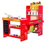 Supermarch� enfant - vevor - 72 x 90 x 89 cm - vevor - marchande enfants - jeu d�picerie - avec sac de ...