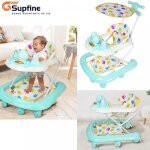 Supfine 2 en 1 trotteur bb pliant avec auvent et barre de pousse rglable hauteur convient aux bbs ...