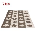 Supfine 24pcs tapis de jeu souples enfants sol en mousse eva �paisse tout - petits et enfants tapis souples ...