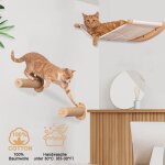 Supfine 53. 5 * 46. 5cm arbre  chat mural - lit pour chat - hamac mural - couleur bois moderne meubles ...