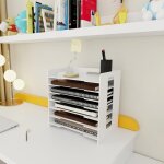 Supfine 7 niveaux organiseur de bureau banette trieur bac � courrier module de rangement organisateur ...