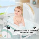 Supfine baignoire bebe pliable - ergonomique et peu encombrant - baignoire bebe sur pied en pp - pour ...