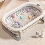 Supfine baignoire bb pliable xl avec transat de bain pour bebe et thermomtre intgr - 72 * 45 * 17cm ...