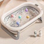 Supfine baignoire bb pliable xl avec transat de bain pour bebe et thermomtre intgr - baignoire enfant ...