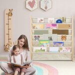 Supfine biblioth�que enfant �tag�re � livres pour enfant �tag�re de rangement pour chambre d?enfant porte ...