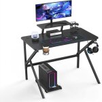 Supfine bureau gaming 100x55x74cm bureau gamer avec plateau en pvc table de jeu ergonomique avec porte ... Supfine bureau gaming 100x55x74cm bureau gamer avec plateau en pvc table de jeu ergonomique avec porte ...
