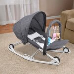 Supfine chaise transat bebe et si�ge 2 - en - 1 avec arche � jouets pliage compact transat nouveau - ...