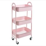 Supfine chariot de rangement m�tal chariot � roulettes 3 niveaux chariot cuisine chariot de service pour ...