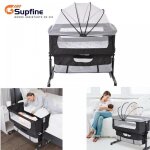 Supfine couffin avec moustiquaire pliable berceau cododo avec compartiment de rangement lit volutif