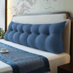 Supfine coussin compens� de dossier la relaxation m�ditation oreiller de canap� lin bleu fonc� 180 * ...