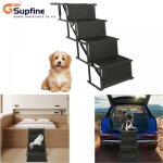 Supfine escalier pour chien - rampe de voiture pour chien - rampe pour chat pliable - 4 marches - supporte ...
