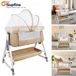 Supfine lit dappoint avec moustiquaire et rangements berceau cododo lit volutif pour nouveau - n  ...