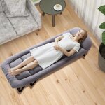 Supfine lit de camp pliable pour lint�rieur et lext�rieur la maison la terrasse et le jardin chaise longue ...