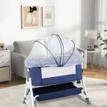 Supfine lit �volutif berceau cododo pour b�b� 2 en 1 avec roulettes r�glable en 6 hauteurs lit dappoint ...