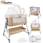 Supfine lit volutif berceau cododo pour bb  roulettes mobile pour nouveau - n jusqu 24 mois