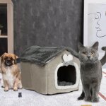 Supfine litire pour chat 46 x 36 x 40cm niche pour chat dintrieur lit pour chat dintrieur maison pour ...