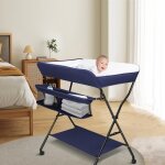 Supfine plan  langer table  langer pliante avec grand espace de rangement et 3 paniers  ct de la ...