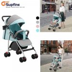 Supfine poussette canne compacte - capacit 35kg - avec bote de rangement - voiturette pour bb pliable ...