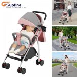 Supfine poussette canne compacte pour b�b� - poussette 2 en 1 - inclinable et assise - adapt�e aux 0 ...