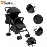 Supfine poussette canne compacte - conu pour lenfant de 6 mois  4 ans - capacit de charge 35kg - noir ...