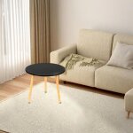 Supfine table basse ronde bois rustique 50x50x40cm - style scandinave chaleureux - table � caf� pour ...