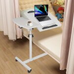 Supfine table de lit � roulette hauteur ajustable laptop support de souris s�par� bureau debout mobile ...