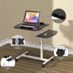 Supfine table de lit a roulette pivotante � 360� roulettes verrouillables table pour ordinateur pour ...