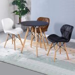 Supfine table de salle � manger ronde table de cuisine en bois 70 x 70 x 72 cm pieds en h�tre naturel ...