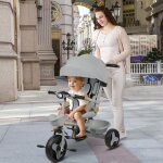 Supfine tricycle b�b� �volutif jusqu� 20 kg v�lo de marche v�lo pour enfants si�ge r�versible grand panier ...