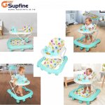 Supfine trotteur pour bb - musical - trotteur en plastique - rglable en hauteur - pour 6 mois  12 ...