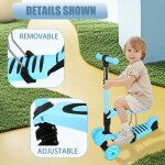 Supfine trottinettes 3 roues plateau antidrapant tricycle bb volutif modulable 3 en 1 pour fille ...