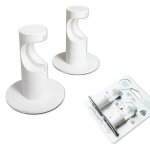 Supports adhsifs pour barre de rideaux diamtre 20 mm couleur blanc