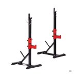 Support de barre musculation - hms - str25 - ajustable - s�curis� - 250 kg max
