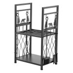 Support � bois de chauffage � 2 niveaux - duoku - range - b�ches dint�rieur - 455 x 330 x 765 mm - avec ...