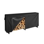 Support � bois de chauffage avec housse imperm�able - vevor - range - b�ches ext�rieur en m�tal - charge ...