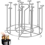 Support brochette multifonction avec 15 b�tons barbecue r�utilisable accessoire air fryer friteuse � ...