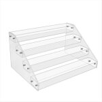 Support de cd en acrylique transparent � 4 niveaux support de rangement en cascade pour cd support daffichage ...