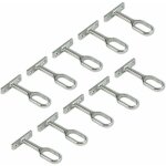 Support central pour barre de penderie ovalenickel lot de 10