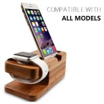 Support de chargement en bois de bambou pour apple watch station daccueil pour iphone x 8 7 6 plus 5 ...