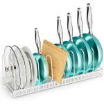 Support de couvercle en mtal 9 emplacements rtractable 31 - 57 cm pour casseroles poles 31  18  ...