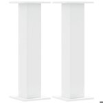 Support denceintes - vidaxl - 30x30x95 cm - bois ding�nierie - blanc - x2