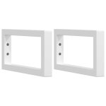 Supports d�tag�res muraux - vidaxl - blanc - acier robuste - 15x30 cm - forme rectangulaire - capacit� ...
