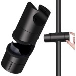 Support douche universel support pommeau de douche noir pour barre de douche 18 - 25 mm