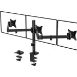 Support ecran pc 3 pour 17 - 27 pouces �cran plat&incurv�vesa 75x75 100x100 support triple ecran7 kg ...