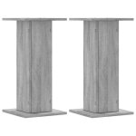 Support denceintes - vidaxl - 30x30x60 cm - bois dingnierie - gris sonoma - x2
