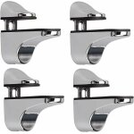 Support étagère en verre réglable 4 pièces fixation murale pour tablette et étagères en verre Support étagère en verre réglable 4 pièces fixation murale pour tablette et étagères en verre