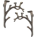 Supports d�tag�re vintage (2 pi�ces) fonte forme de branche �querre �tag�re faire lancien artisanat