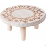 Support de fleurs - jedbesetzt - mini tabouret en bois - marron - universel - durable