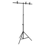 Support de fond r�glable - vidaxl - 91x60x70 - 200 cm - noir - m�tal - hauteur r�glable - clips solides ...